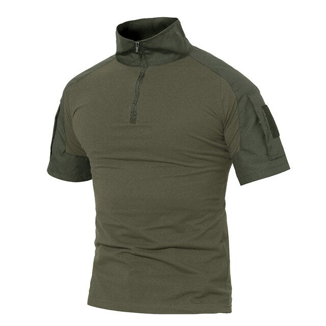 Men Summer T Shirts Airsoft Army Tactical T Shirt Short Sleeve Military Camouflage Cotton Tee Shirts Paintball Clothing - TRENTON TOWERS FEDERAL LLC