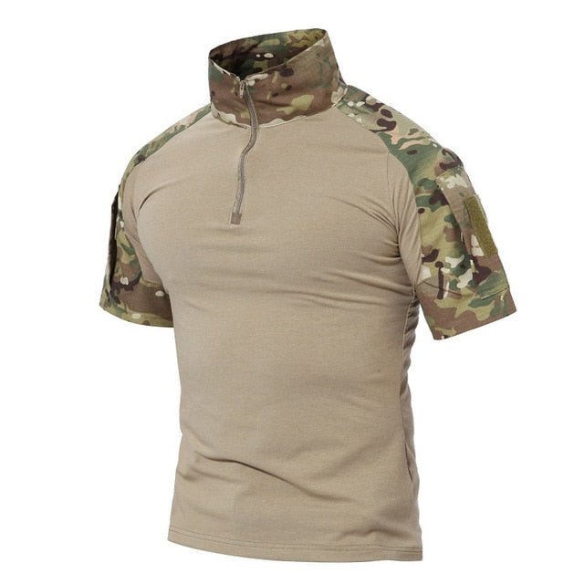 Men Summer T Shirts Airsoft Army Tactical T Shirt Short Sleeve Military Camouflage Cotton Tee Shirts Paintball Clothing - TRENTON TOWERS FEDERAL LLC