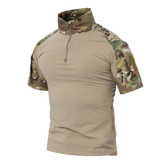 Men Summer T Shirts Airsoft Army Tactical T Shirt Short Sleeve Military Camouflage Cotton Tee Shirts Paintball Clothing - TRENTON TOWERS FEDERAL LLC