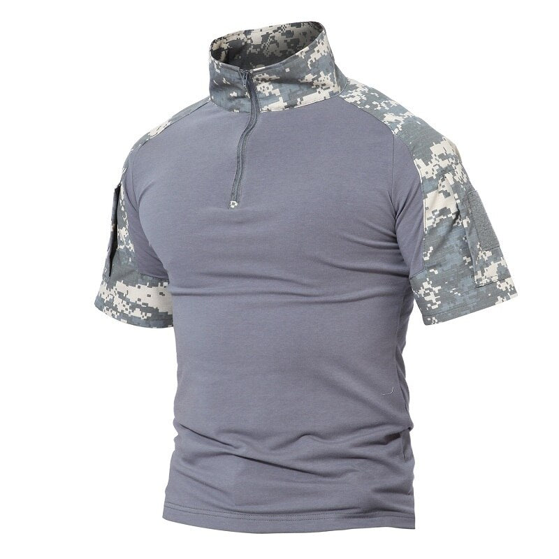 Men T-Shirts Multicam Camouflage Tactical T-Shirt Cotton Short Sleeve Top Tees Army Military Tee Shirts Paintball - TRENTON TOWERS FEDERAL LLC