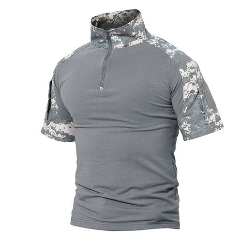 Men T-Shirts Multicam Camouflage Tactical T-Shirt Cotton Short Sleeve Top Tees Army Military Tee Shirts Paintball - TRENTON TOWERS FEDERAL LLC