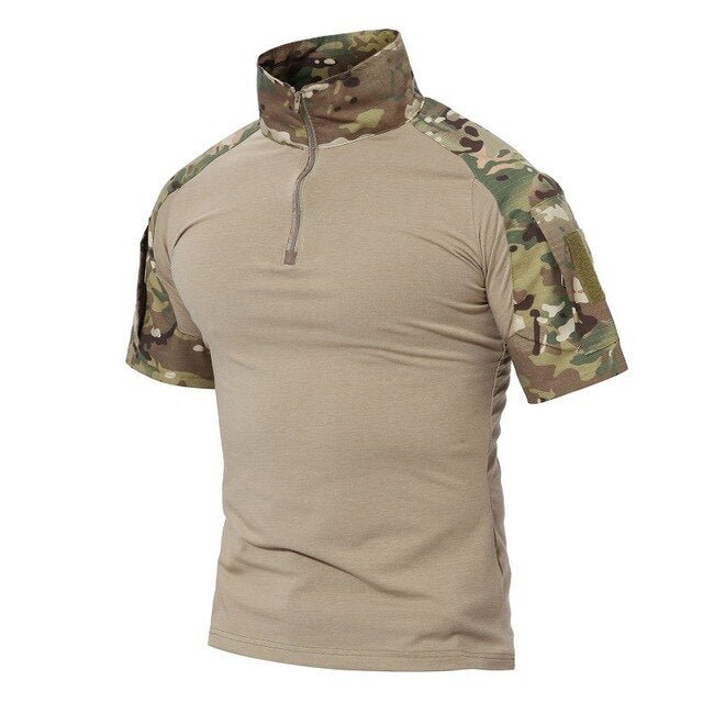 Men T-Shirts Multicam Camouflage Tactical T-Shirt Cotton Short Sleeve Top Tees Army Military Tee Shirts Paintball - TRENTON TOWERS FEDERAL LLC
