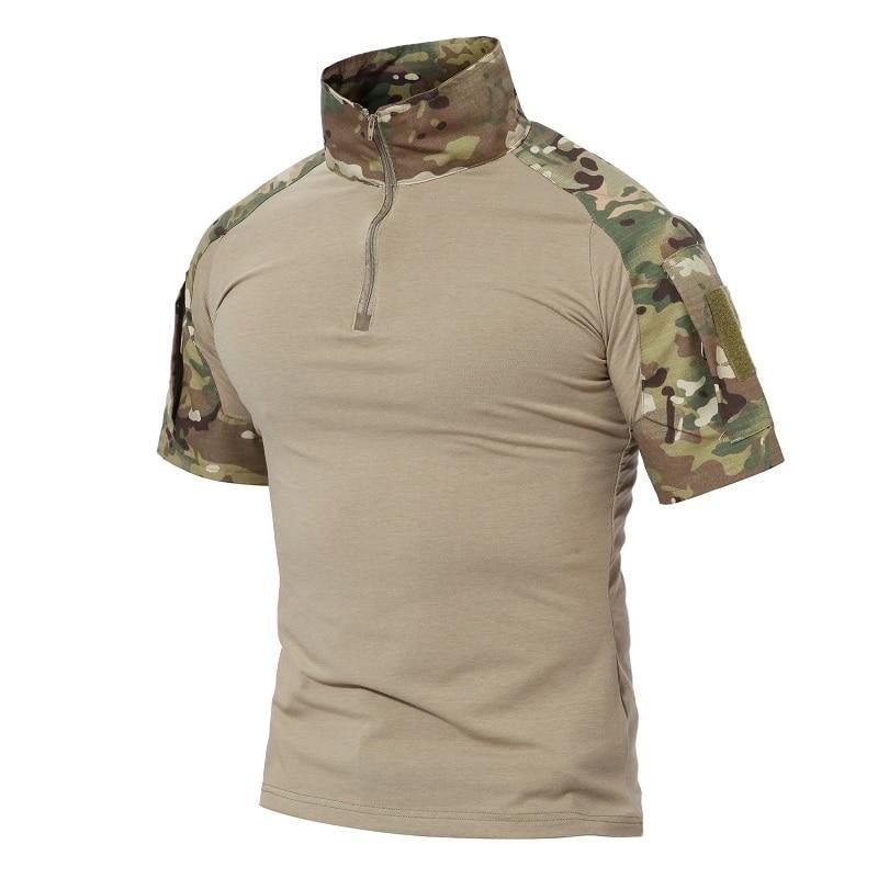 Men T-Shirts Multicam Camouflage Tactical T-Shirt Cotton Short Sleeve Top Tees Army Military Tee Shirts Paintball - TRENTON TOWERS FEDERAL LLC