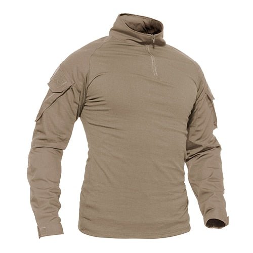 T-shirts Men Camouflage Tactical Combat T-shirts Long Sleeve Military Army tshirts Multicam Airsoft Paintball Top Tees - TRENTON TOWERS FEDERAL LLC